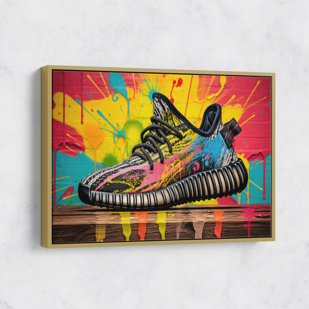 Yeezy Boost 350 Sneakers Graffiti Style 1 Wall Art